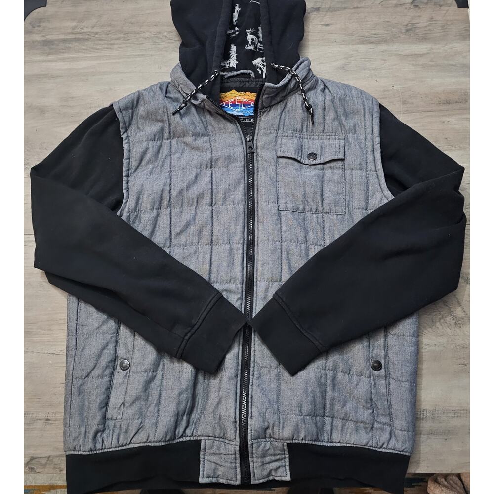 Empyre Surplus Co. ESC Hoody Jacket Mens Large Dark Grey And Black Urban